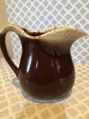 McCoy Brown Drip Pitcher Small 6  Tall 32 Ounce  USA  #365 • $17.99