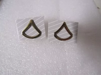 Military Insignia Gold Color Pin On Rank Set Of 2 E-3 Private First Class • $3.99