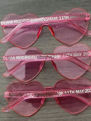 Olivia Rodrigo GUTS Tour Concert Heart Sun Glasses Merch Personalised Customise • £7.50