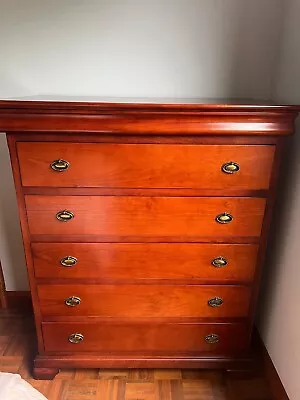 Beautiful VGC Solid Timber Tallboy Chest Of Drawers Cherrywood • $500