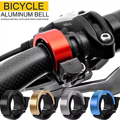 Bicycle Bell Aluminum Alloy Bike Bell Handlebar Alarm Ring Invisible Bell 90db • $7.99