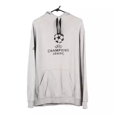 UEFA Champions League Adidas Hoodie - Large Grey Cotton • £9.60