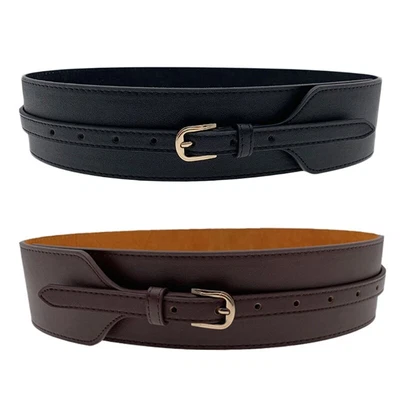 Belts For Women Dresses Waist Luxury Ladies Wide Belt For Coat Vintage Buckle • £9.84