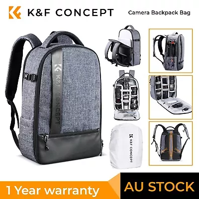 K&F Concept Camera Backpack Nylon Bag Case Waterproof For Canon Nikon Sony DSLR • $95.99