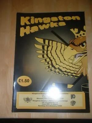 1998/9 Kingston Hawks Hull V Milton Keynes Kings Peterborough Pirates Ice Hockey • £0.99