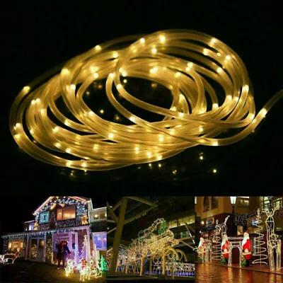 Solar Rope Tube Lights Waterproof String Light Outdoor Garden Lamp 39FT 100 LED  • $10.16