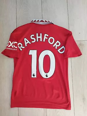 Sz XS Kids Manchester United Football Jersey Rashford Home Shirt 2022/2023 • $22.37