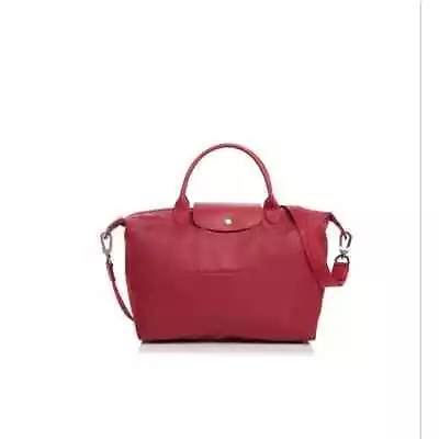 Longchamp Le Pliage Neo Medium Nylon Tote Begs Women's Crossbody Strap Red NWOT • $169