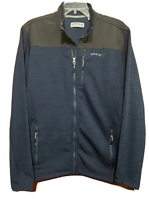Mint Orvis M Blue Gray Fleece Thermal Jacket • $9.95