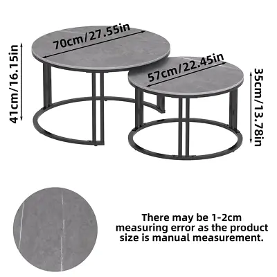Professional Marble Coffee Table Nesting Tables Sofa Bed Side End Table Warranty • $205.96