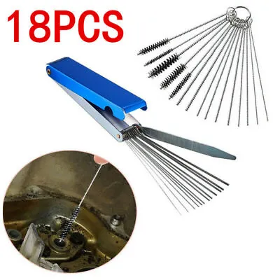 $12.50 • Buy For Motorcycle ATV Parts Carburetor Carb Jet Cleaning Tools Set Wire Cleaner Kit