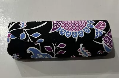 Vera Bradley NWOT Eye Glasses Hard Case Black Floral Multicolor Holder Magnetic • $9.99