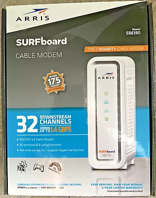 ARRIS SURFboard DOCSIS 3.0 Cable Modem SB6190 • $24.99