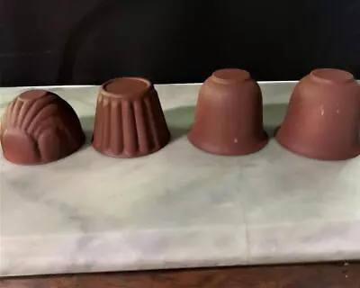 Vintage Metal Jello/Pastry Molds - Primed Brown - Set Of 4 • $6