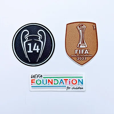 2021/22 UEFA Champions League Real Madrid Gold Patch Benzema Bale Hazard Vini Jr • $13.99