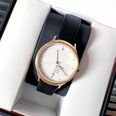 Mondaine Helvetica No1 38mm Gold-Tone Steel White Dial Watch BNIB MH1.L2211.LB • $120