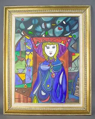 Jose Maria Mijares (1921-2004) Cuban Artist Habanera 2001 Oil On Canvas Painting • $5874.85