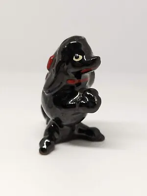 Vintage Red Clay Black  Poodle Dog  - Japan • $6.50