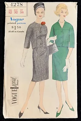 Vintage Vogue Special Design Pattern #4278 Suit Size 12 Cut  • $11.99