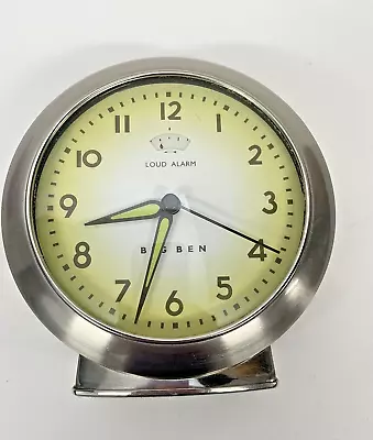 Vtg Westclox Loud Alarm Silver Big Ben Alarm Clock Glow In The Dark Hands *READ* • $27.50
