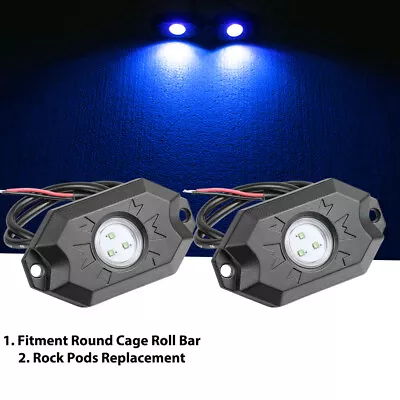 Boat Marine LED Light Universal 2Pcs LED Interior Dome Light Roll Bar Mount Blue • $16.99