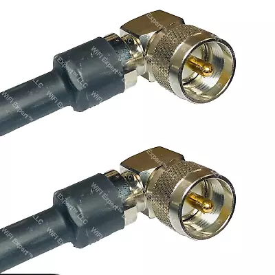 TIMES ®  9' LMR400UF Antenna Jumper Patch Coax Cable PL-259 ANGLES CB HAM RF GPS • $47.09