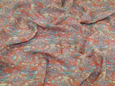 Liberty London Strawberry Thief II Regent Silk Sheer Chiffon Fabric - Per Metre • £35.99