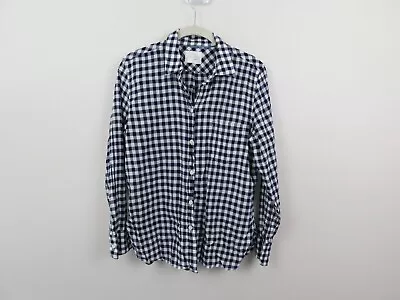 J.Crew Womens Shirt 10 Button Up Plaid Check Gingham Cotton Stretch Western • $11.99