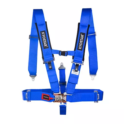 Blue 3 Inch Race Car Seat Belts 5-Point SFI 16.1 Safety Harness Polyest Universa • $112.64