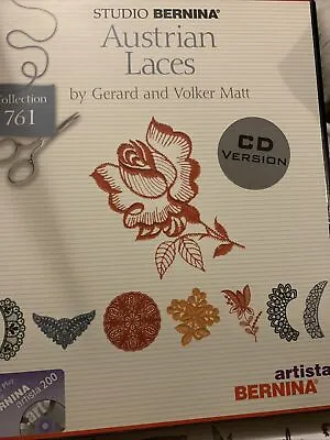Studio Bernina CD VERSION Embroidery Designs Austrian Lace Matt 761 Artista Rom • $34.99