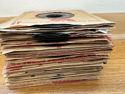 50 Lot 45 RPM RECORDS~JUKEBOX STUFFER ROCKPOPCOUNTRYSOUL 50'S-90'S FREE SHIP • $25.99