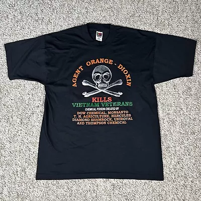 Vintage 1990s Agent Orange Dioxin Vietnam War Pow Mia Single Stitch T-Shirt XL • $79.85