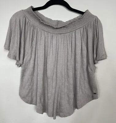 O'Neill Womens Sahara Off Shoulder Viscose Blend Top Blouse Shirts Sz S EUC • $15.39