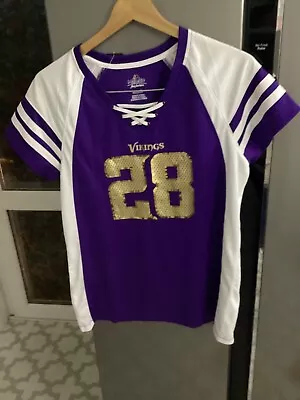 Minnesota Vikings #28 Peterson Reebok Purple Jersey Football NFL XL Near Mint • $35.36