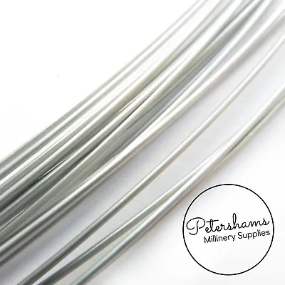 Sprung Silver Millinery Wire For Brims & Hat Making 0.9mm -1m • £1.25