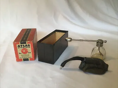 Vintage DeVilbiss Made ATLAS ATOMIZER NO. 24 Glass Spray Bottle In Box • $15