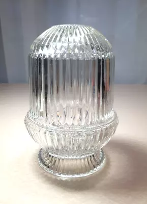 Vintage Fairy Lamp Clear Ribbed Glass By Homco Excellent Condition • $22