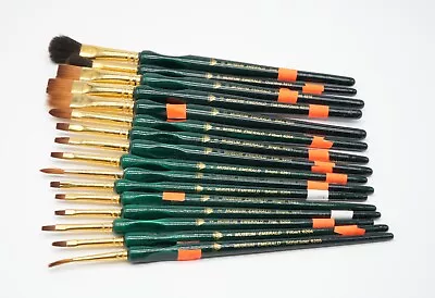 Vintage Museum Emerald Paint Brushes Lot Of 16 ~ NEW • $89.99