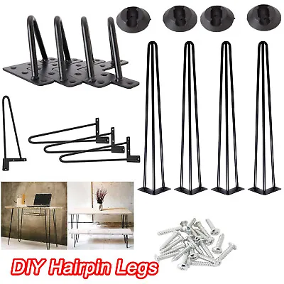 £16.30 • Buy Hairpin Table Legs, Set Of 4, 4  8  10  12  14  16  28  34 , 10mm, 2/3 Prong