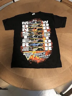 BK1- Alstyle Unisex T-Shirt Black Monster Jam World Tour 2018 Adult Med NEW • $12.49