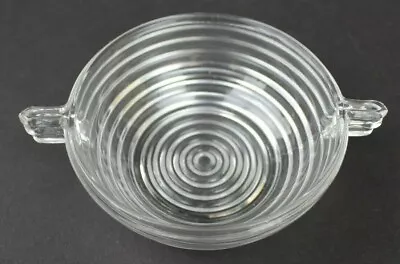 Vtg MCM Anchor Hocking Manhattan Small Serving Bowl Ribbed Depression Glass 6  • $15