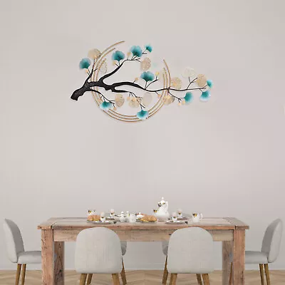 Tree Leaf Metal Wall Art Modern Luxury Metal Wall Nature Art Decor 3D Ginkgo • $84.55