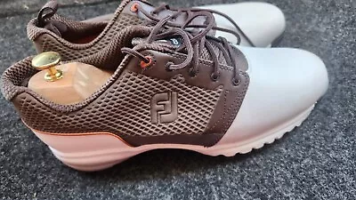 Footjoy Mens Contour Fit  Golf Mens Size 10M Shoes 54096 Leather Brown • $50