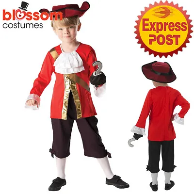 CK1711 Captain Hook Pirate Peter Pan Disney Book Week Boys Child Costume Outfit • $44.17