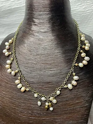Vintage Natural Pearl Necklace 20” • $17