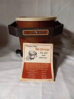 Vintage Master Chef Small Electric Deep Fryer The Shrimp Hot Pot • $35.88