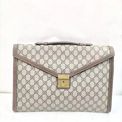 Vintage Gucci Business Bag  Brown PVC 3716757 • $37