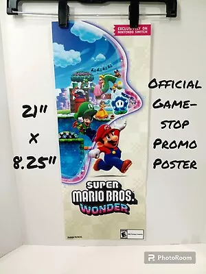 Mario Wonder Nintendo Poster Promo Official Store Display 21 X8  Switch Super • $49.95