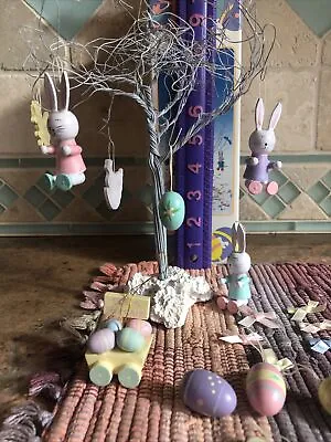 Vintage Midwest Importers Miniature Easter Tree Hand Painted Ornaments Taiwan • $22.50