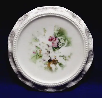 Antique C.T. Round Floral Serving Plate Made In GERMANY C.T. Trademark On Bottom • $32.50